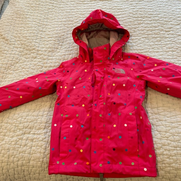 The North Face Other - Northface Girls Pink Polka Dot Rain Jacket, XXS.